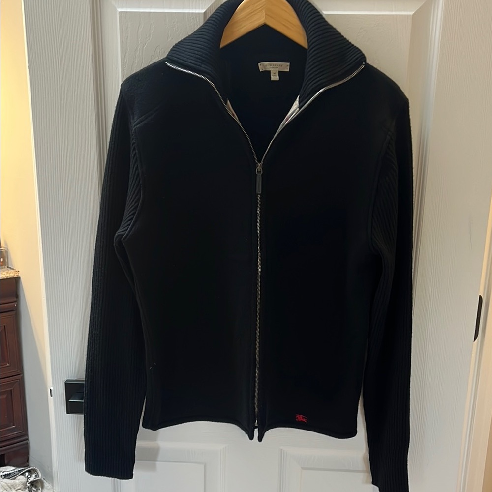 Burberry Black Zip-Up Sweater